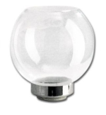 Flambeaux-Glas, Kugelform, mit Nickel-Fassung